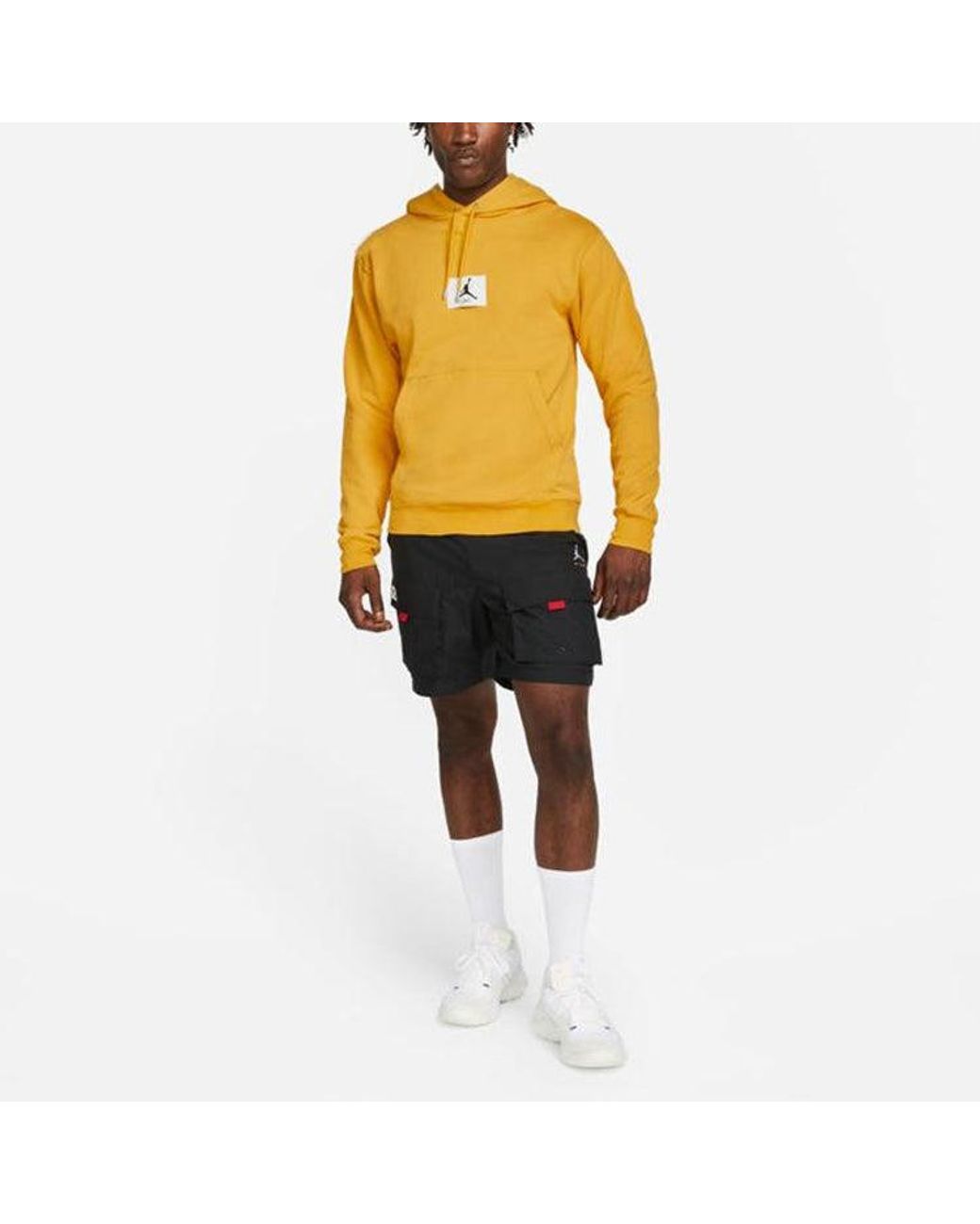 Nike Yellow Statement Logo Printing Casual Sports Hoodie for men
