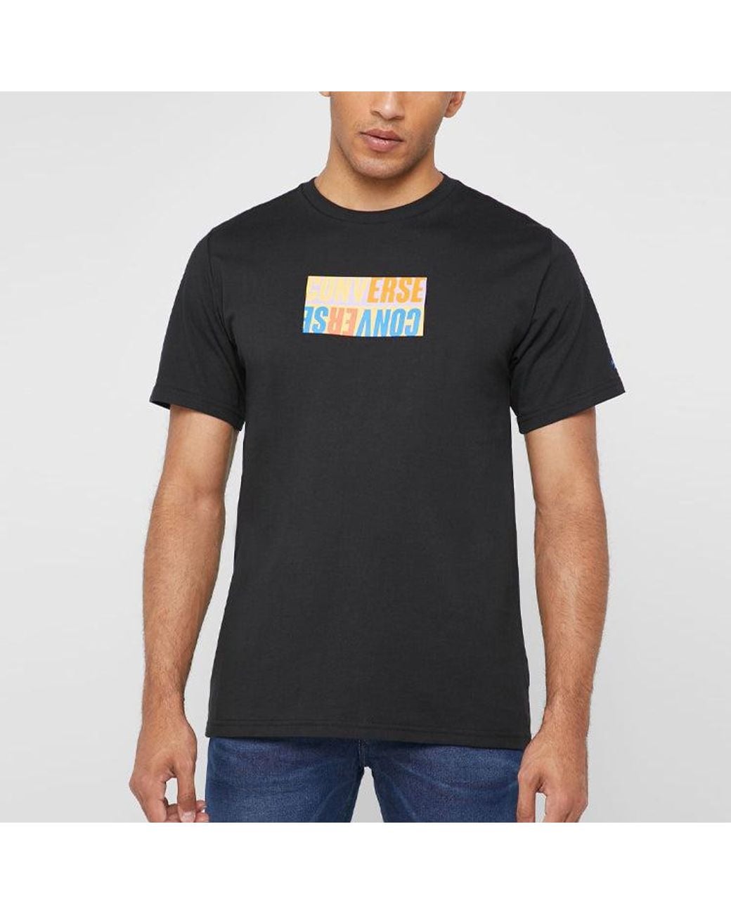 Converse Black Reverse Box Tee for men