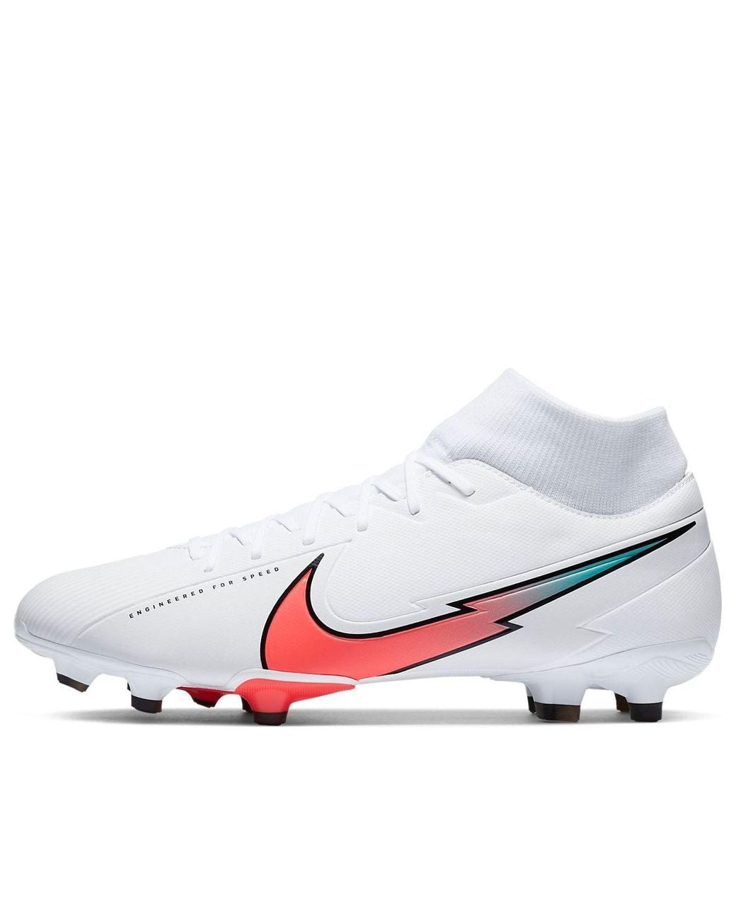 Nike White Mercurial Superfly 7 Academy Mg Crimson Jade' for men