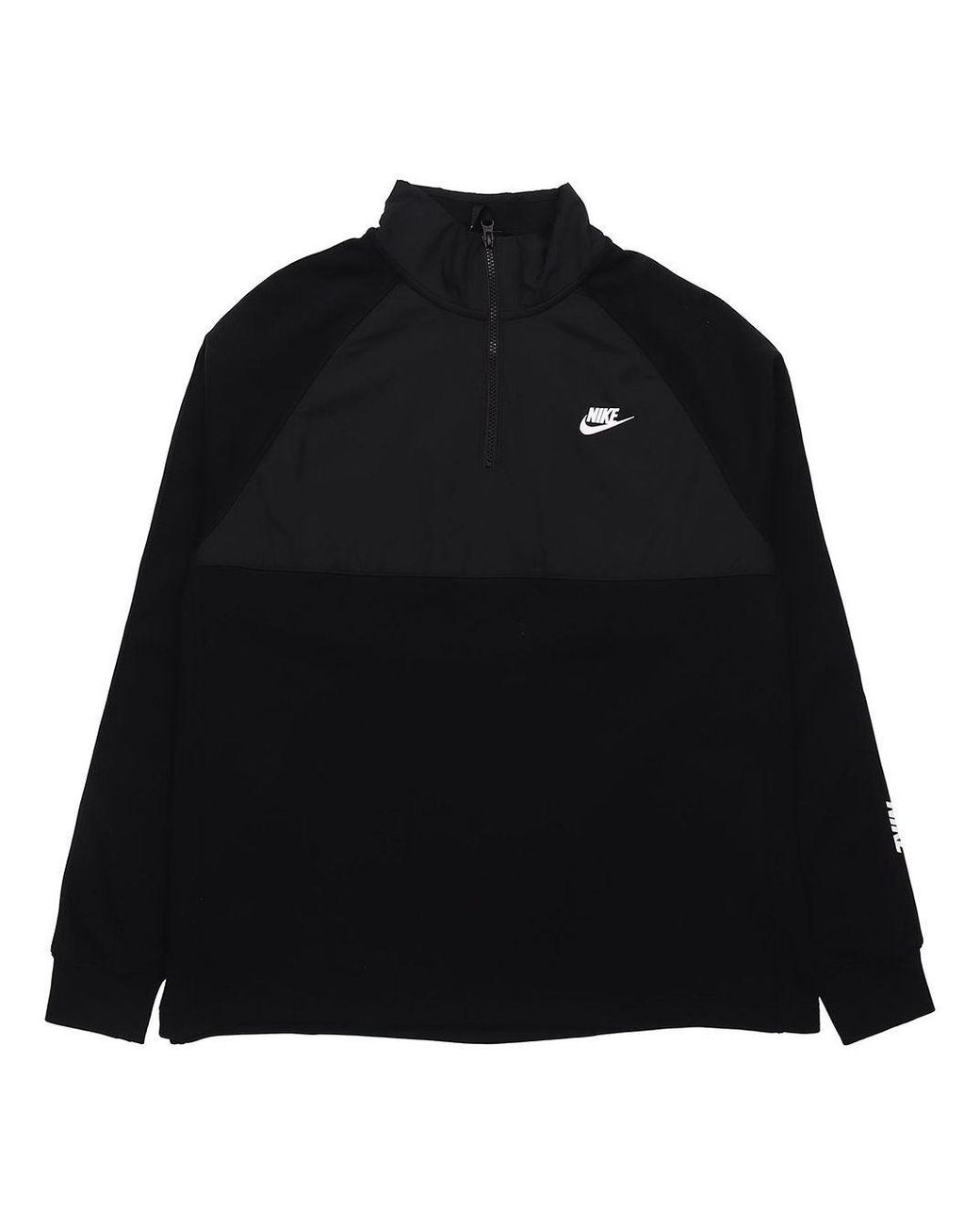 nike black pullover fleece lined jacket