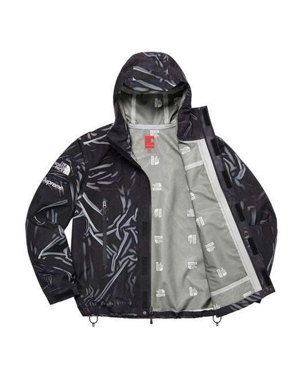 Supreme Blue X The North Face Trompe 'Oeil Printed Taped Seam Shell Jacket for men