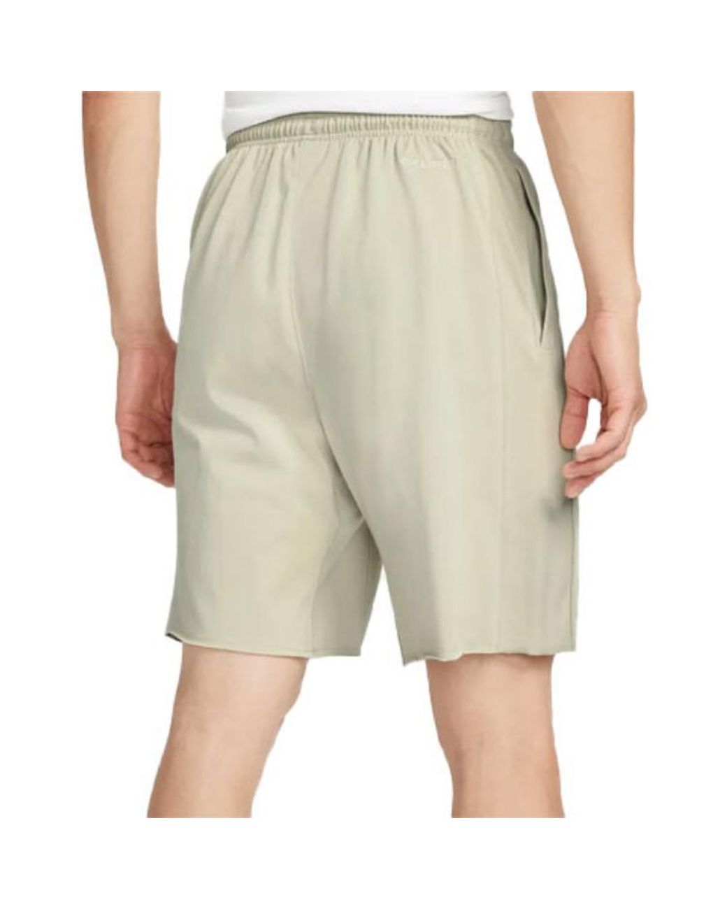 Nike Natural Logo Embroidered Alphabet Printing Elastic Waistband Straight Casual Shorts Light Stone for men