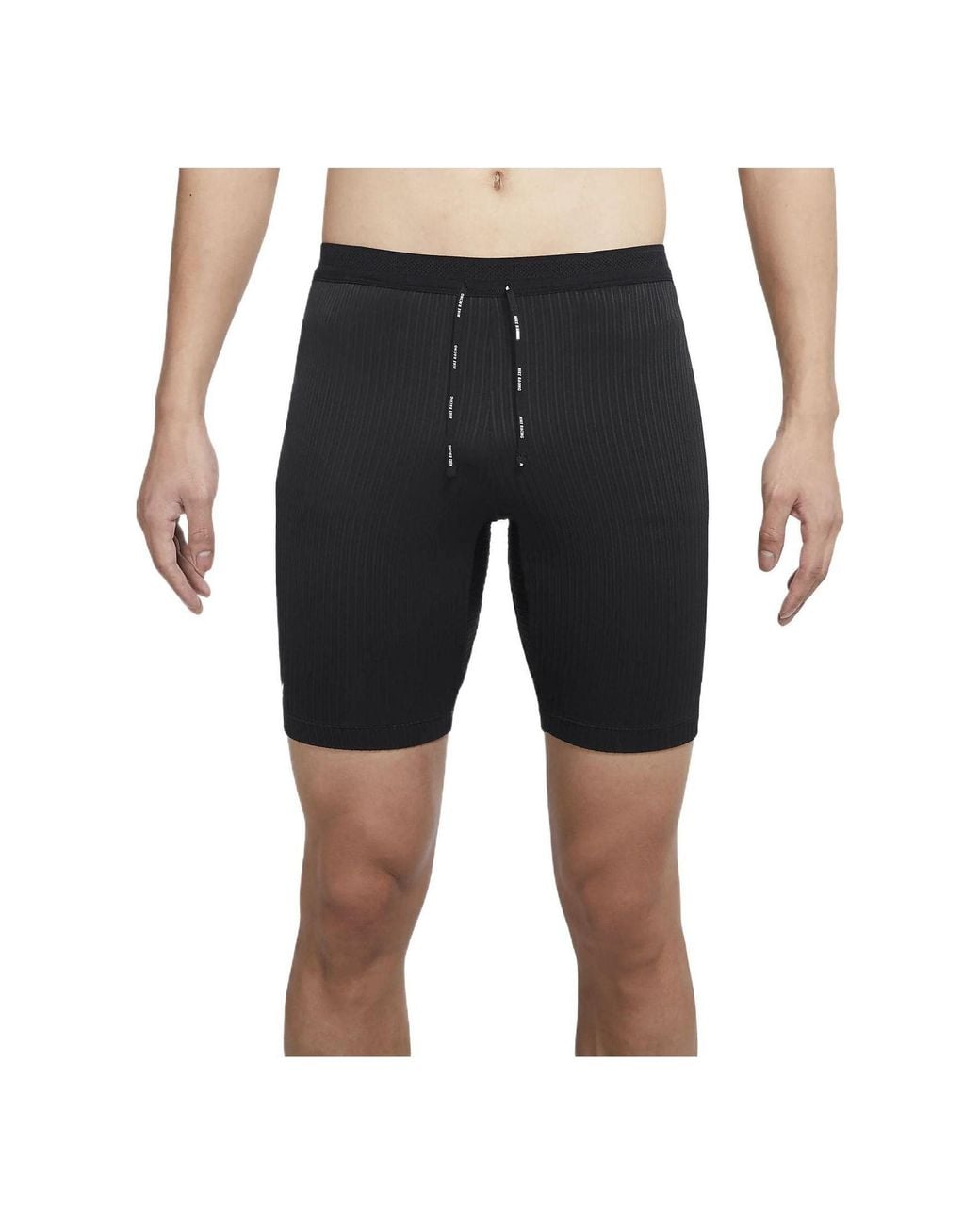 Nike Black Dri-Fit Stripe Breathable Lacing Slim Fit Sports Shorts for men