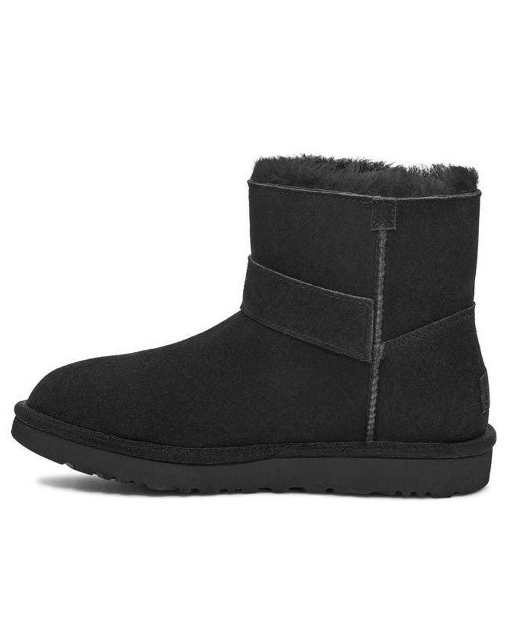 Ugg Black (Wmns) Mini Bailey Graphic Logo Strap Boots