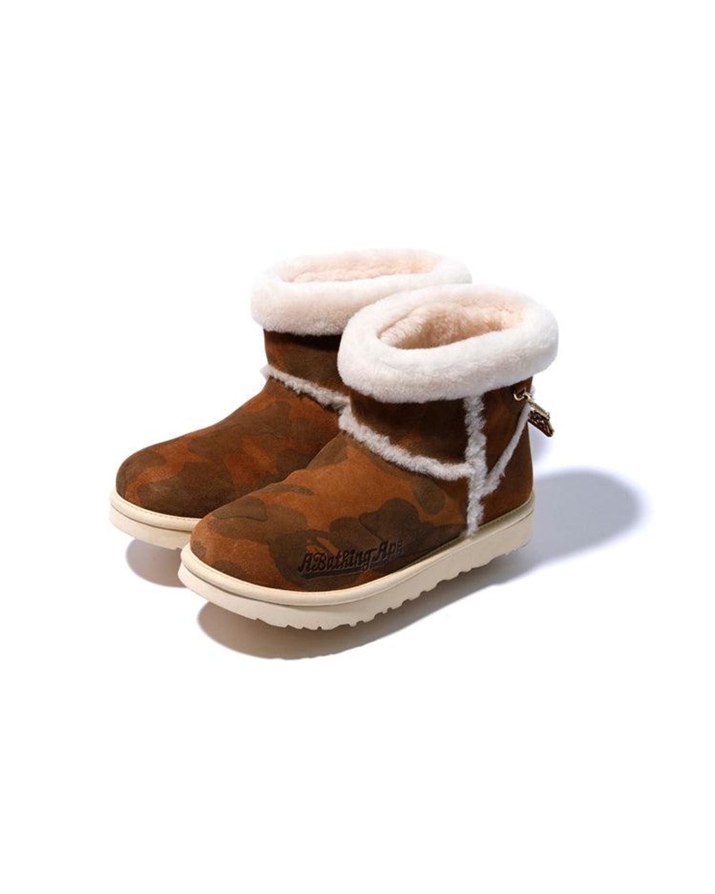Ugg Brown X Bape Classic Mini Fleece Lined for men