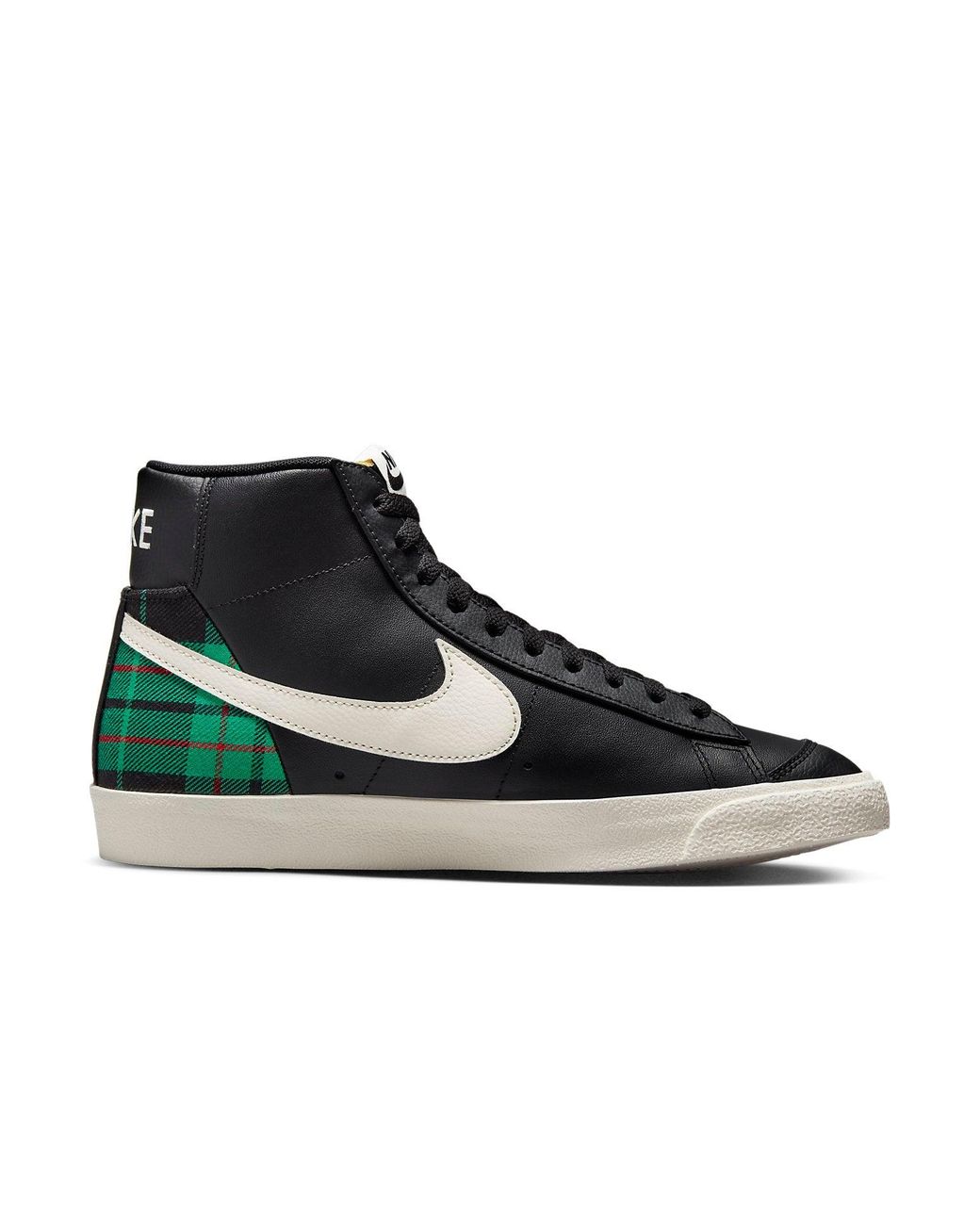 Nike Black Blazer Mid '77 Premium Tartan Plaid' for men