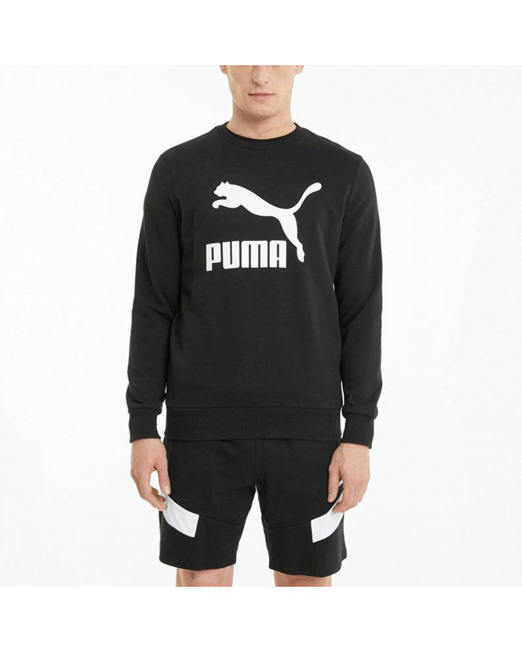 PUMA Black Classics Logo Crew Tr Sweater for men
