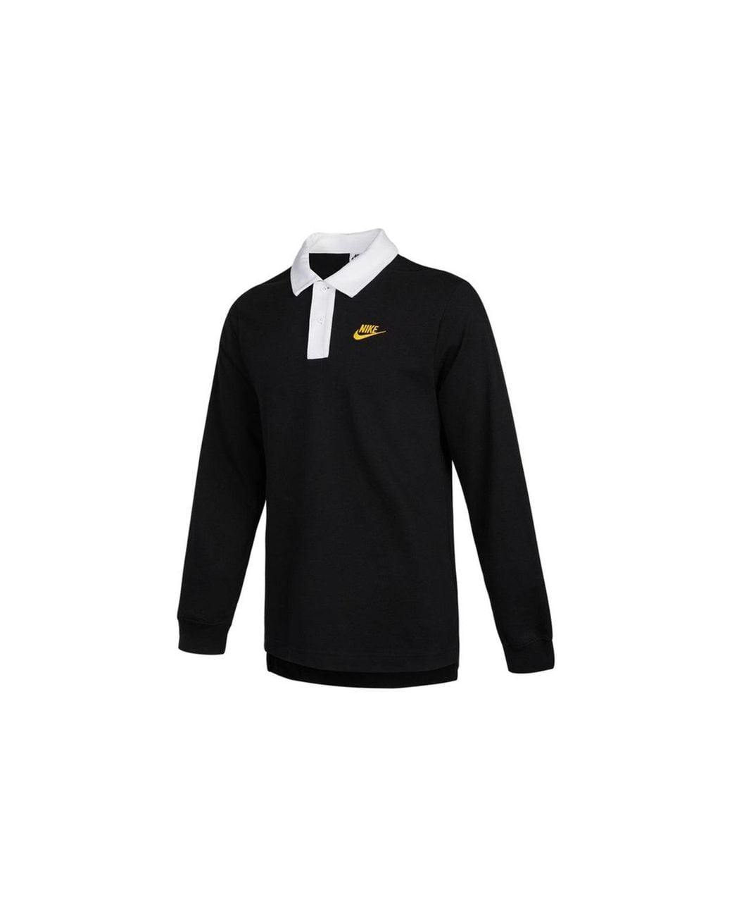Nike Blue Sportswear Rugby Sports Printing Knit Long Sleeves Autumn Polo Shirt for men