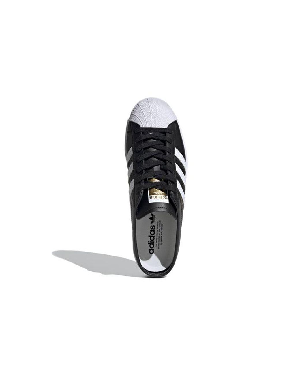 Adidas Black Superstar Slip-On Backless Mule 'Core' for men