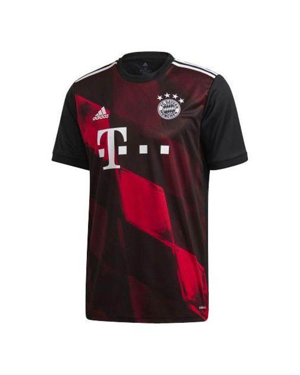 Adidas Red Soccer/Football Sports Jersey Short Sleeve Bayern Munich Away Fan Edition Couple Style