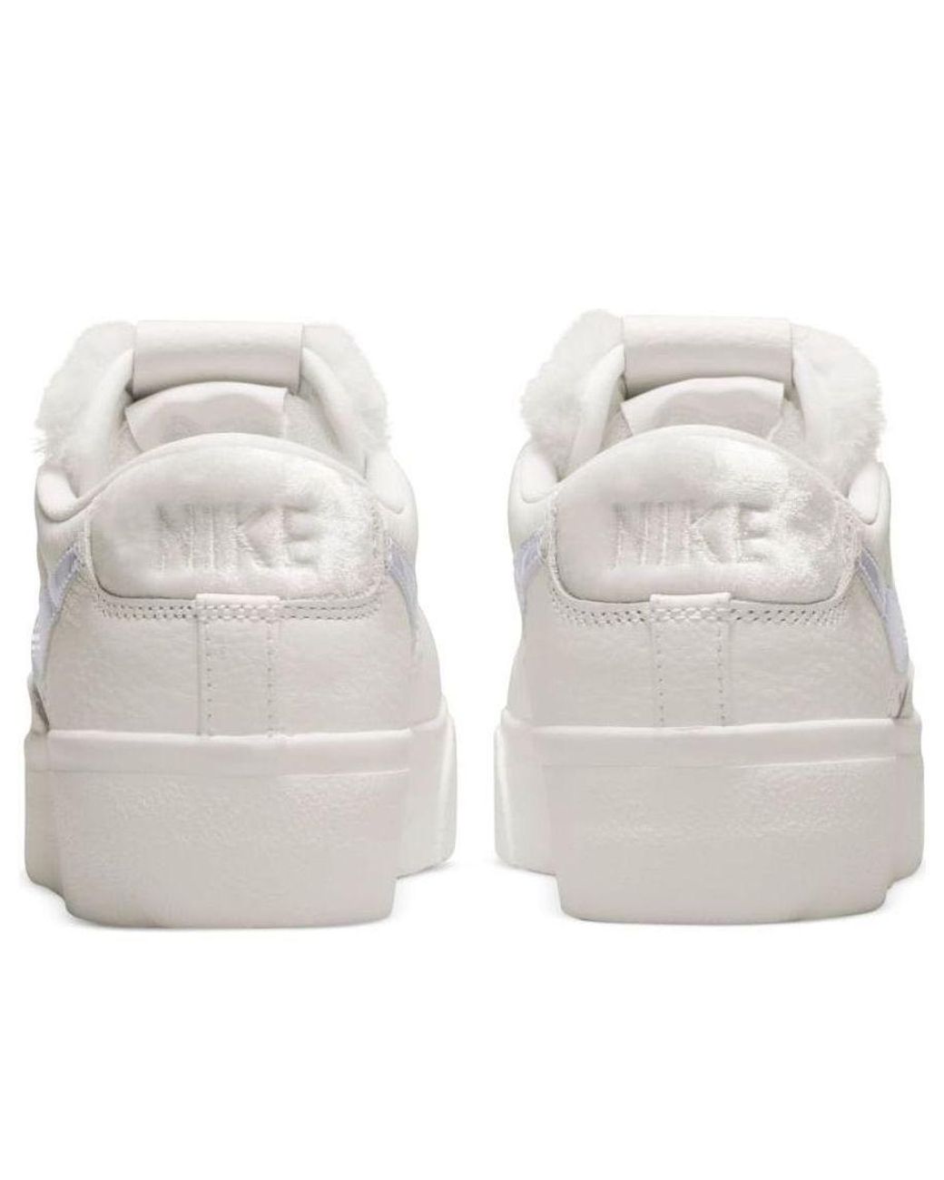 Nike White (Wmns) Blazer Low Platform 'Faux Sherpa Fur'