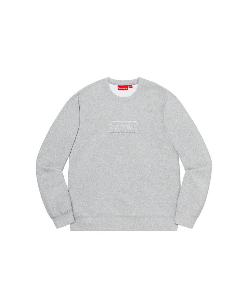 Supreme Red Cutout Logo Crewneck for men