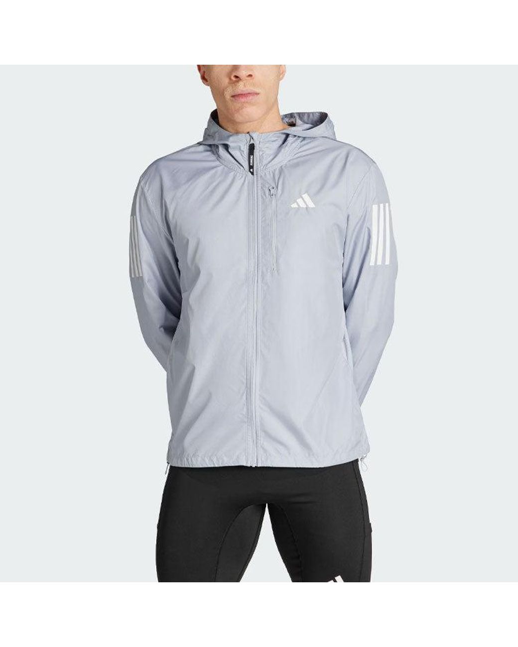 Adidas Blue Own The Run Jacket Asia Sizing for men