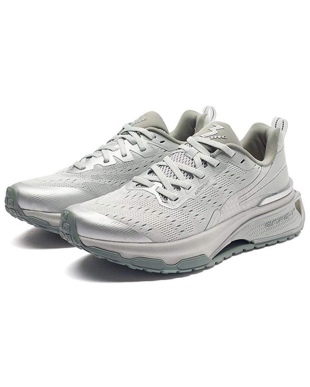 361 Degrees Gray Three-State 2.0 Running Shoes for men