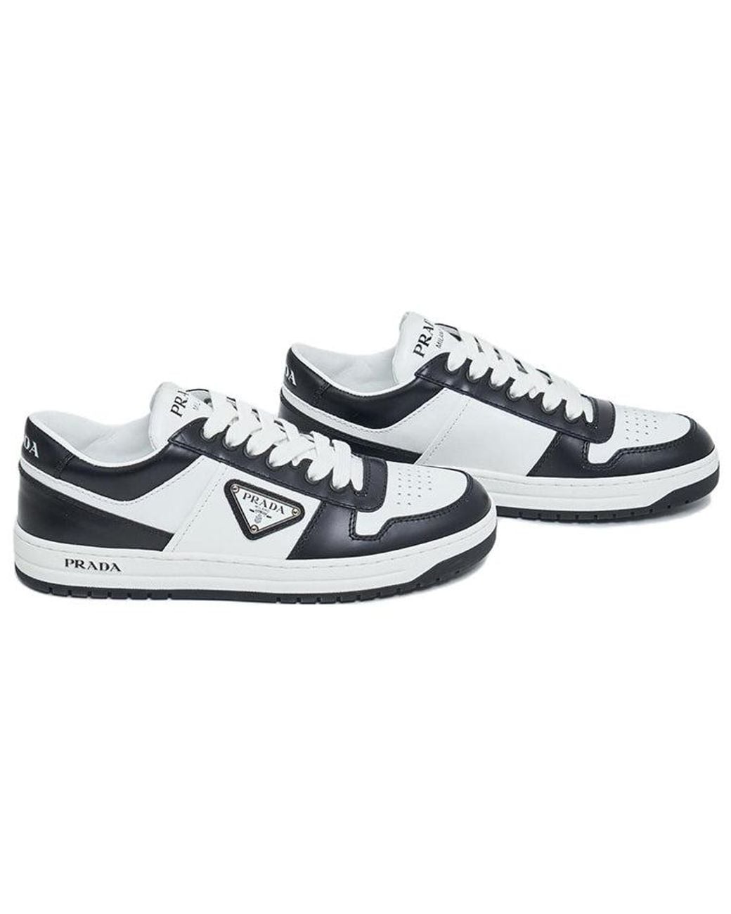 Prada White (Wmns) Downtown Trainers 1E792M_3Lkg_F_0964