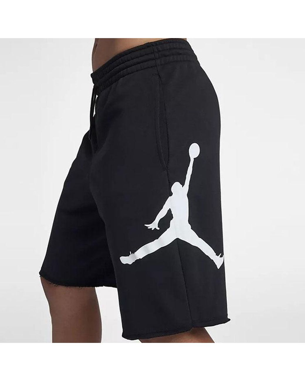 Nike Black Jumpman Logo Printing Knit Loose Shorts for men