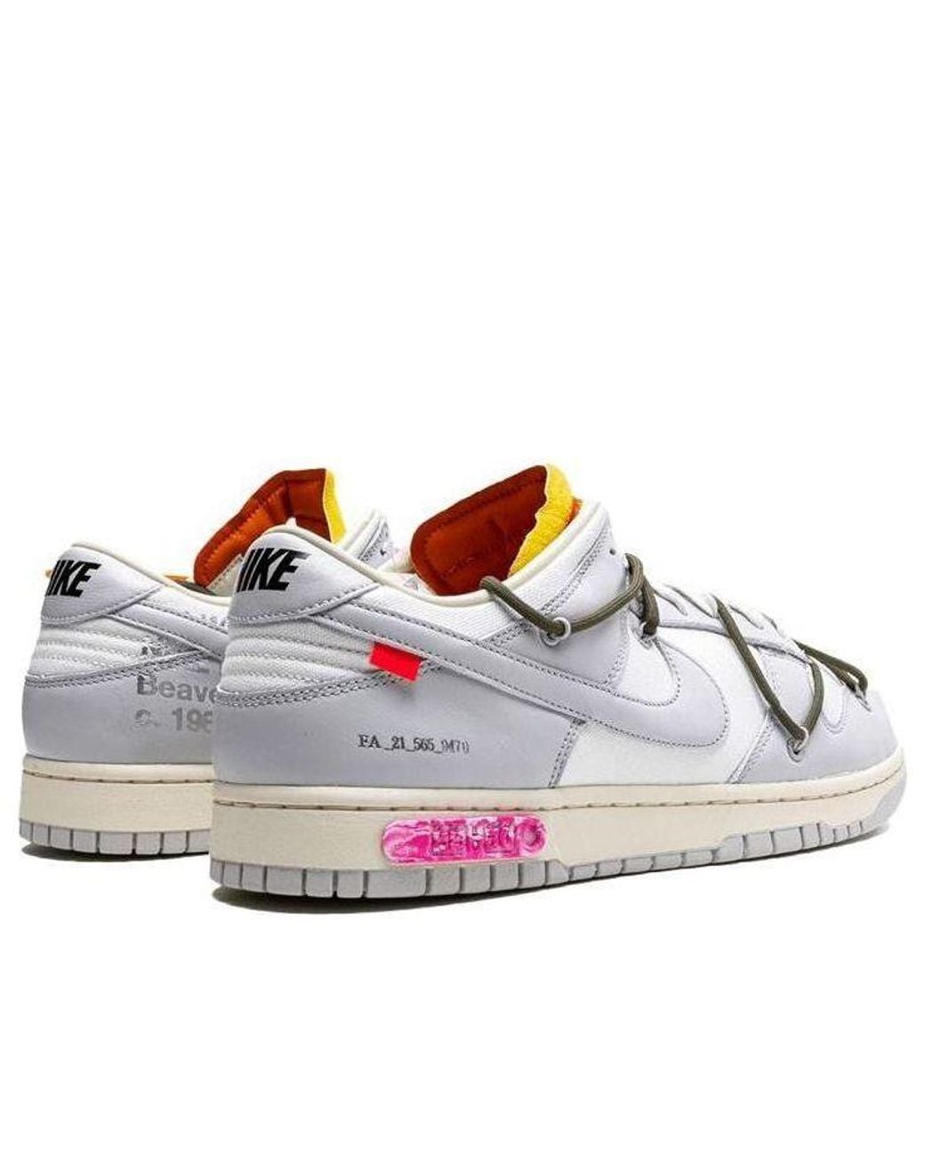 Nike White X Off- Dunk Low 'Lot 22 Of 50' for men