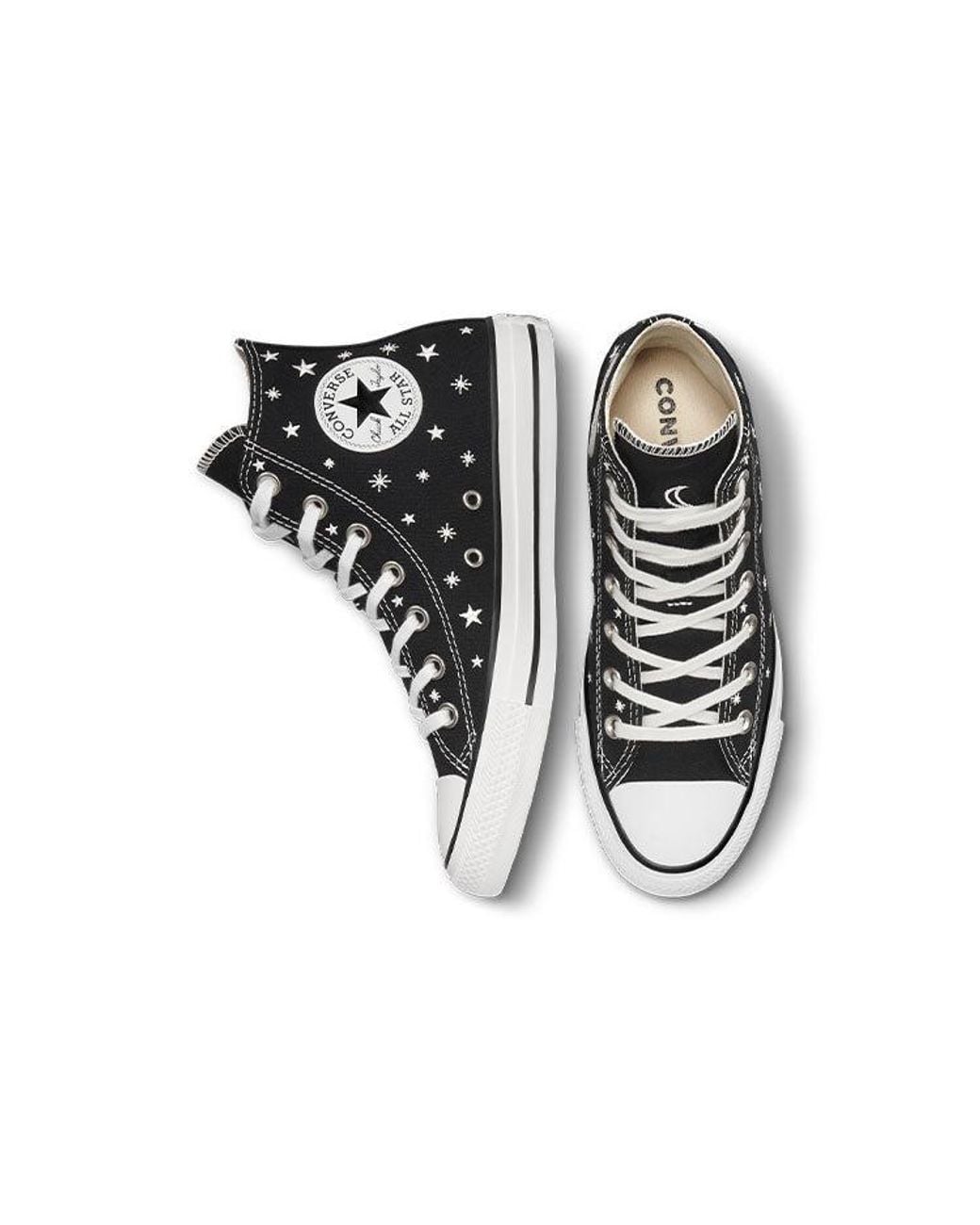 Converse Black (Wmns) Chuck Taylor All Star High 'Embroidered Stars'