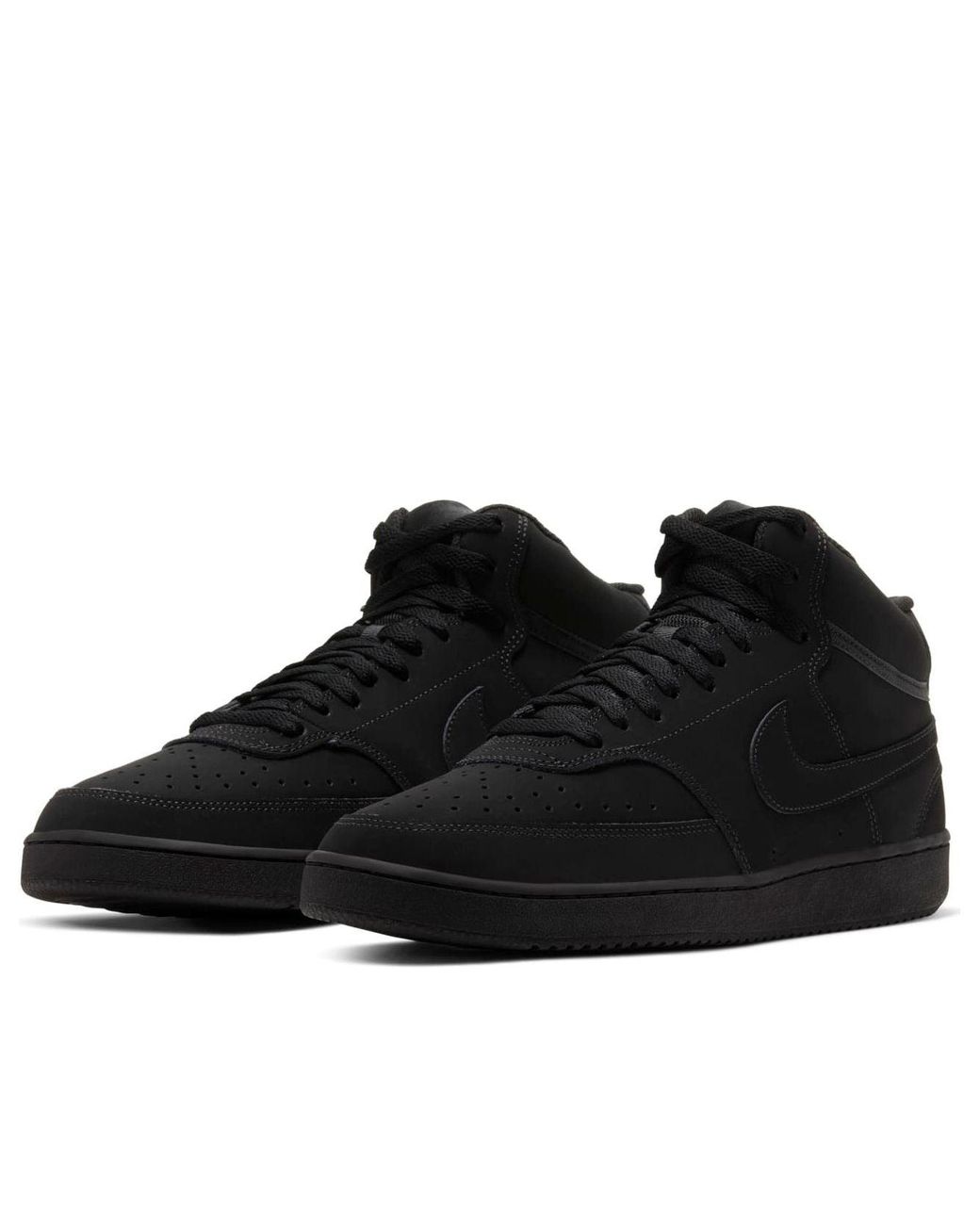 Nike Black Court Vision Mid Shoes for men