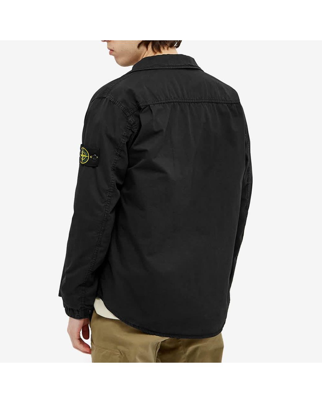 Stone Island Black Two Pocket Overshirt for men