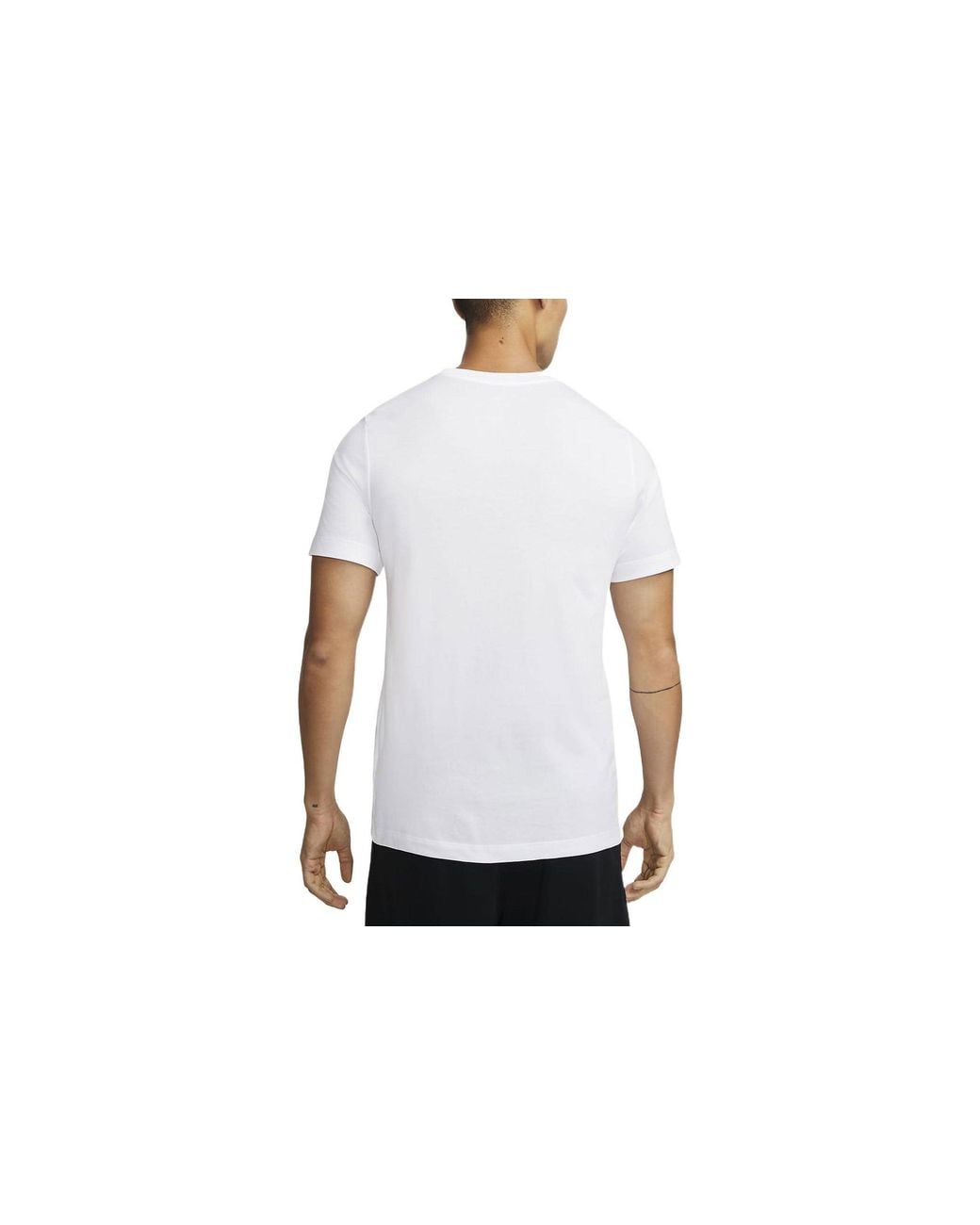 Nike White Lebron James Lion Pattern Round Neck Pullover Short Sleeve T-Shirt for men