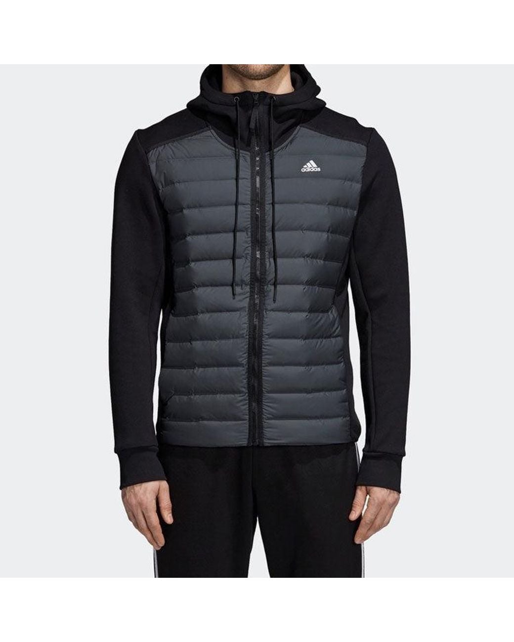 Adidas Black Varilite Hybrid Outdoor Short Down Jacket for men