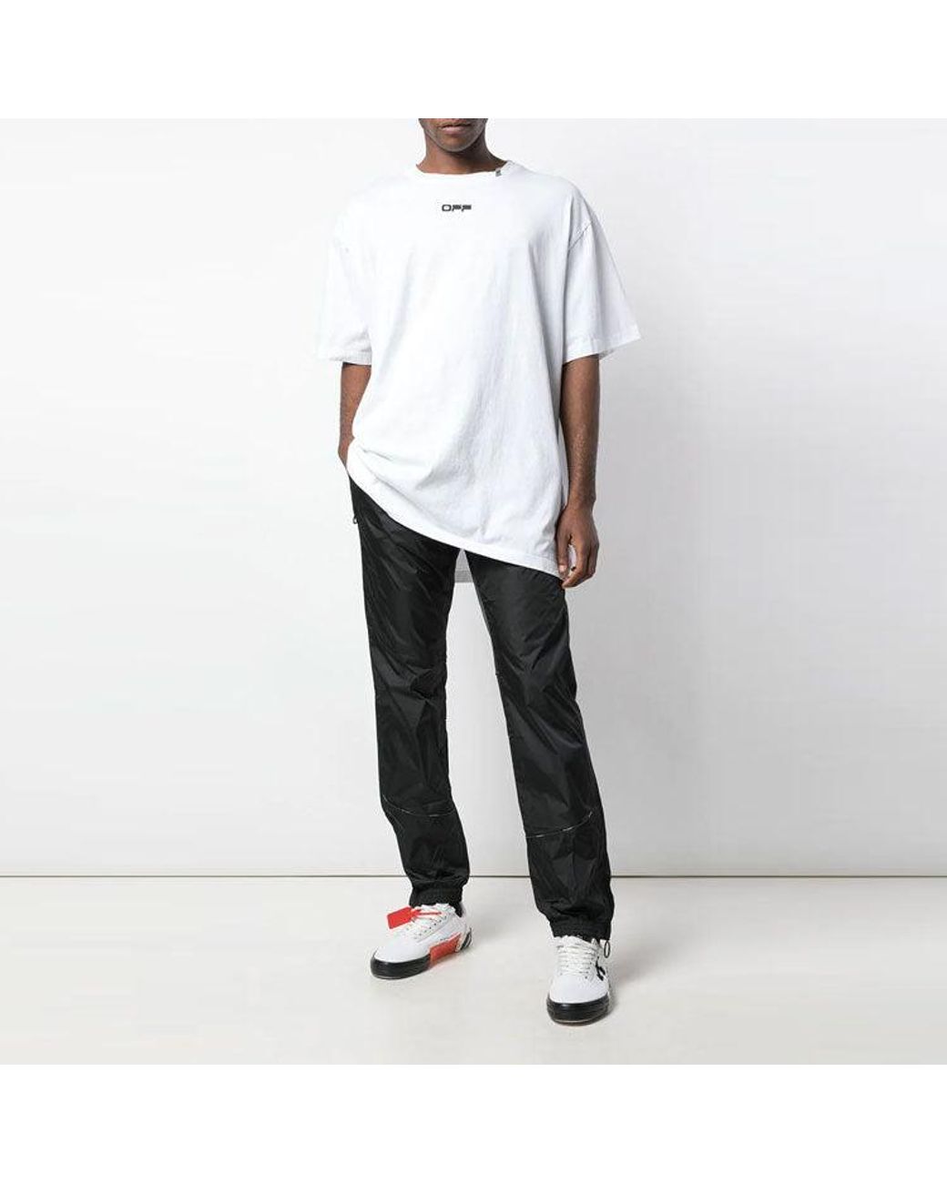 Off-White c/o Virgil Abloh Black Ss20 Caravaggio Square Back Logo Print Short Sleeve Tee for men