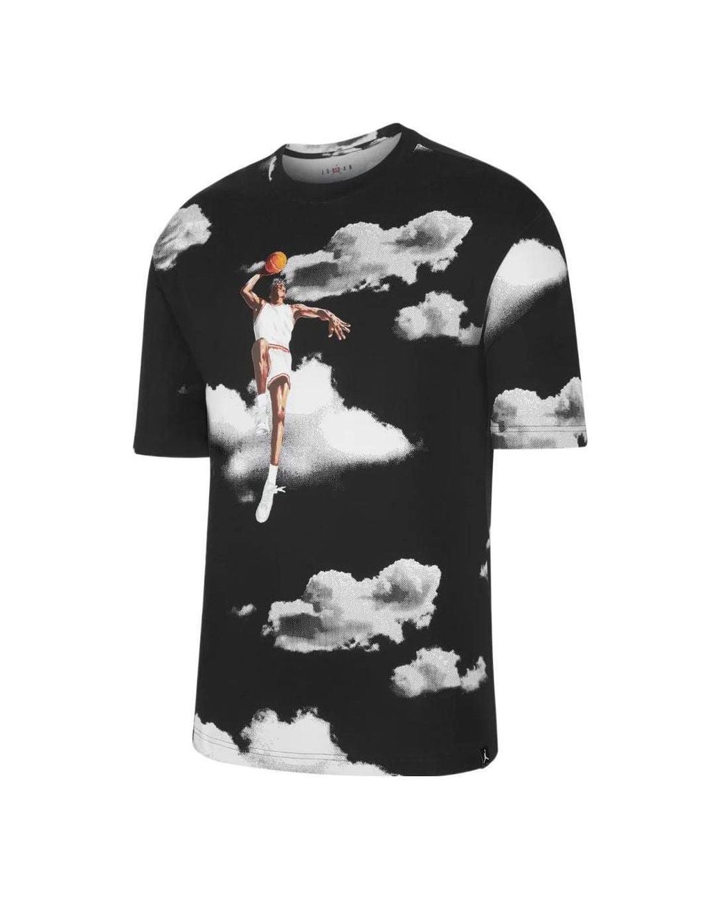 Nike Black Casual Printing Round Neck Pullover Short Sleeve T-Shirt for men