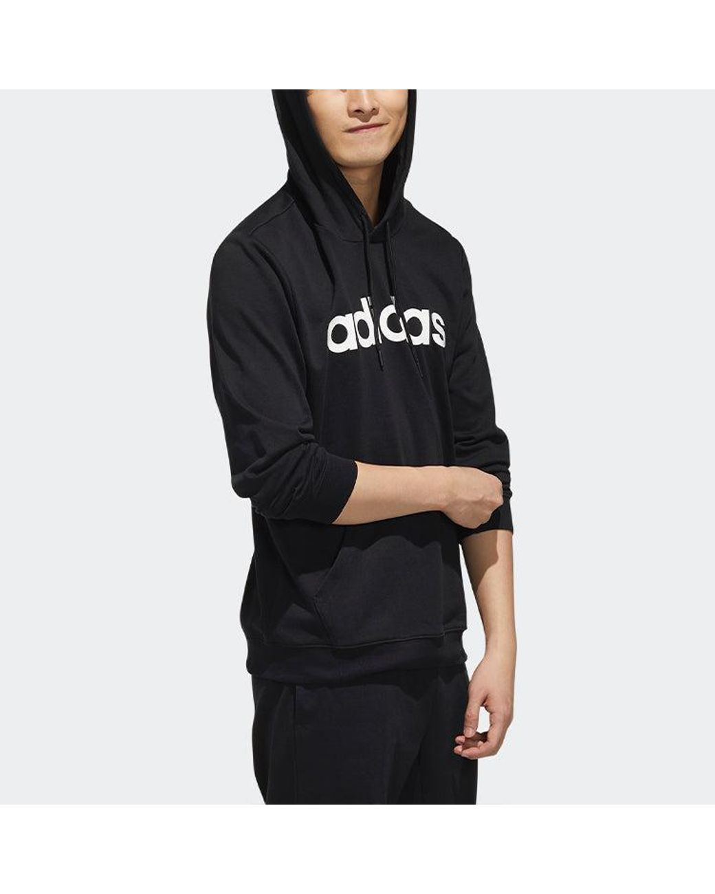 Adidas Black Neo Esntl Lg Hd Sports for men