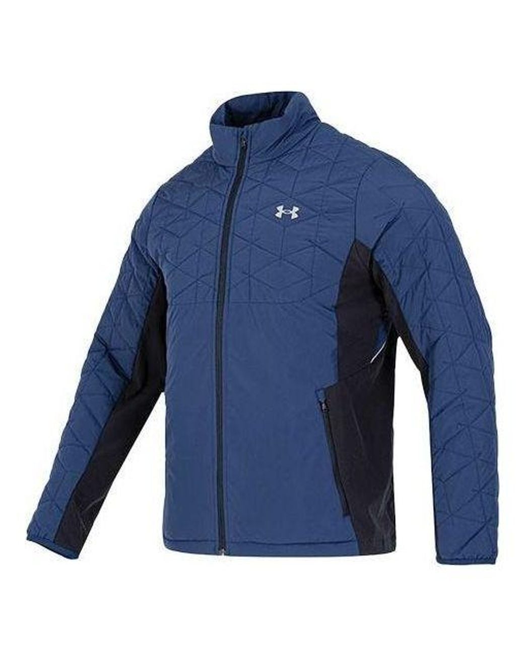 Under Armour Blue Ua Coldgear Reactor Storm Hybrid Full Zip Golf Jacket for men
