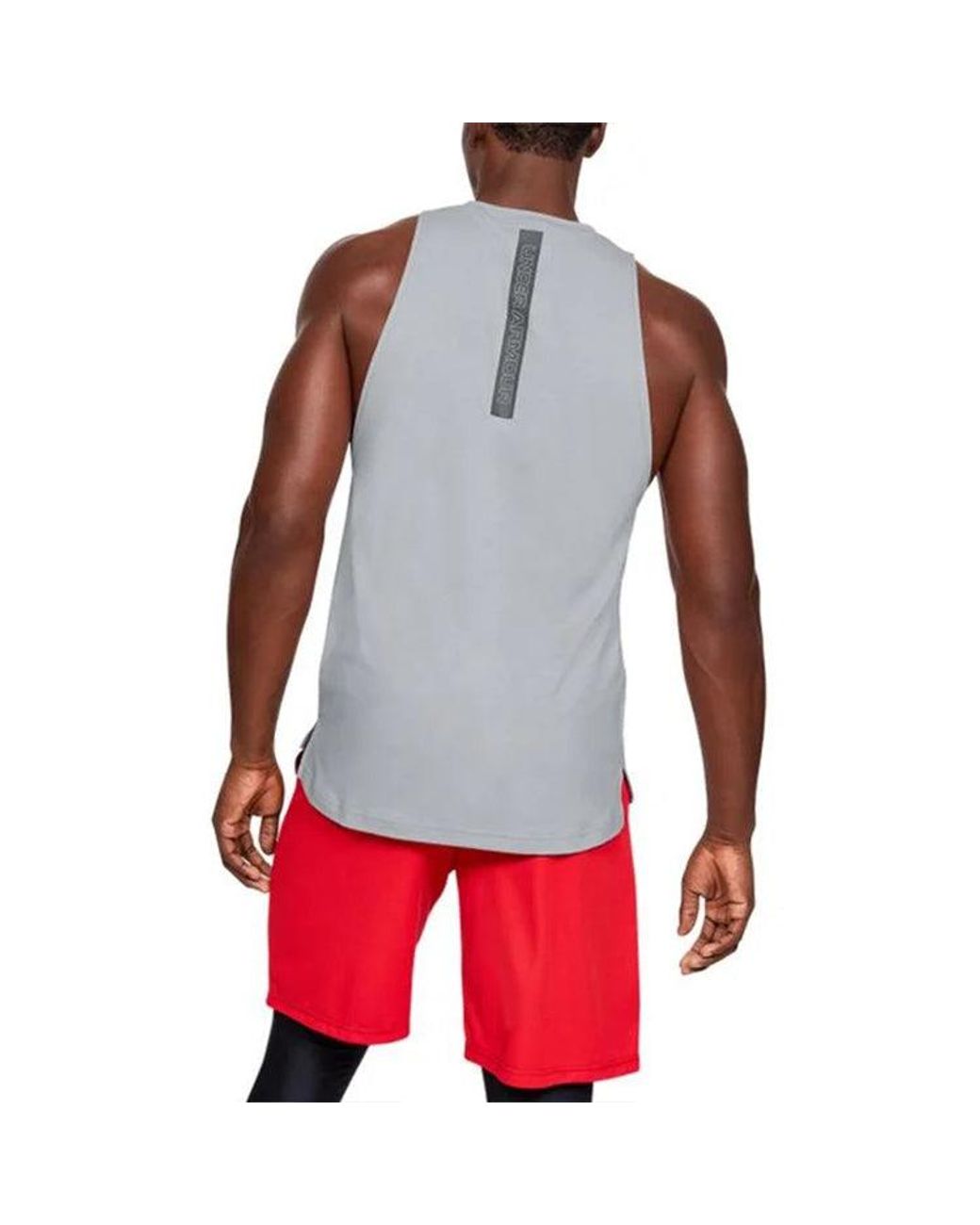 Under Armour Gray Baseline Cotton Tank for men