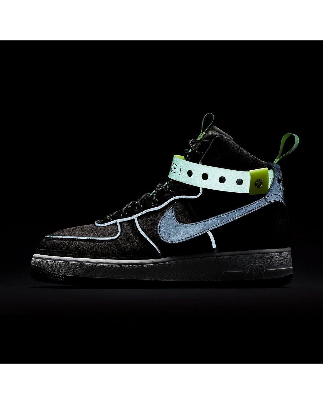 Nike Black X Magic Stick Air Force 1 High Velour' for men