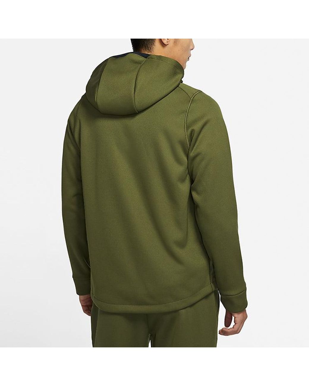 Nike Green Pro Therma-Fit Fleece Stay Warm Sports Training Hooded Jacket for men