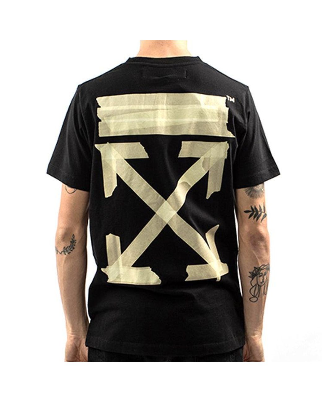 Off-White c/o Virgil Abloh Black Arrows Sketch Tape Short Sleeve for men