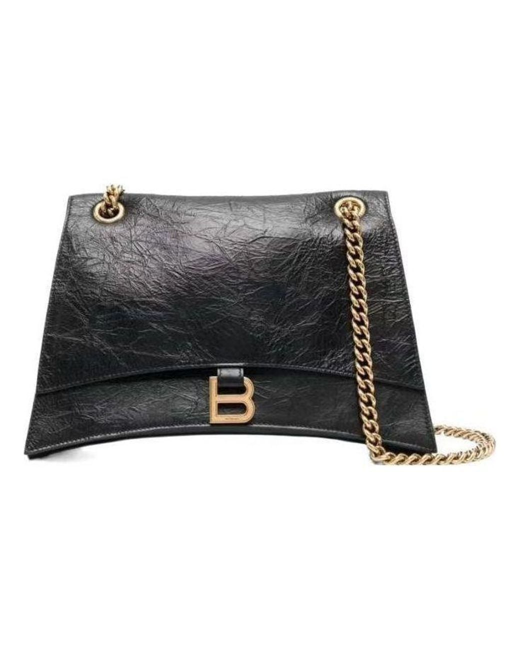 Balenciaga Black (Wmns) Crush Medium Chain Bag
