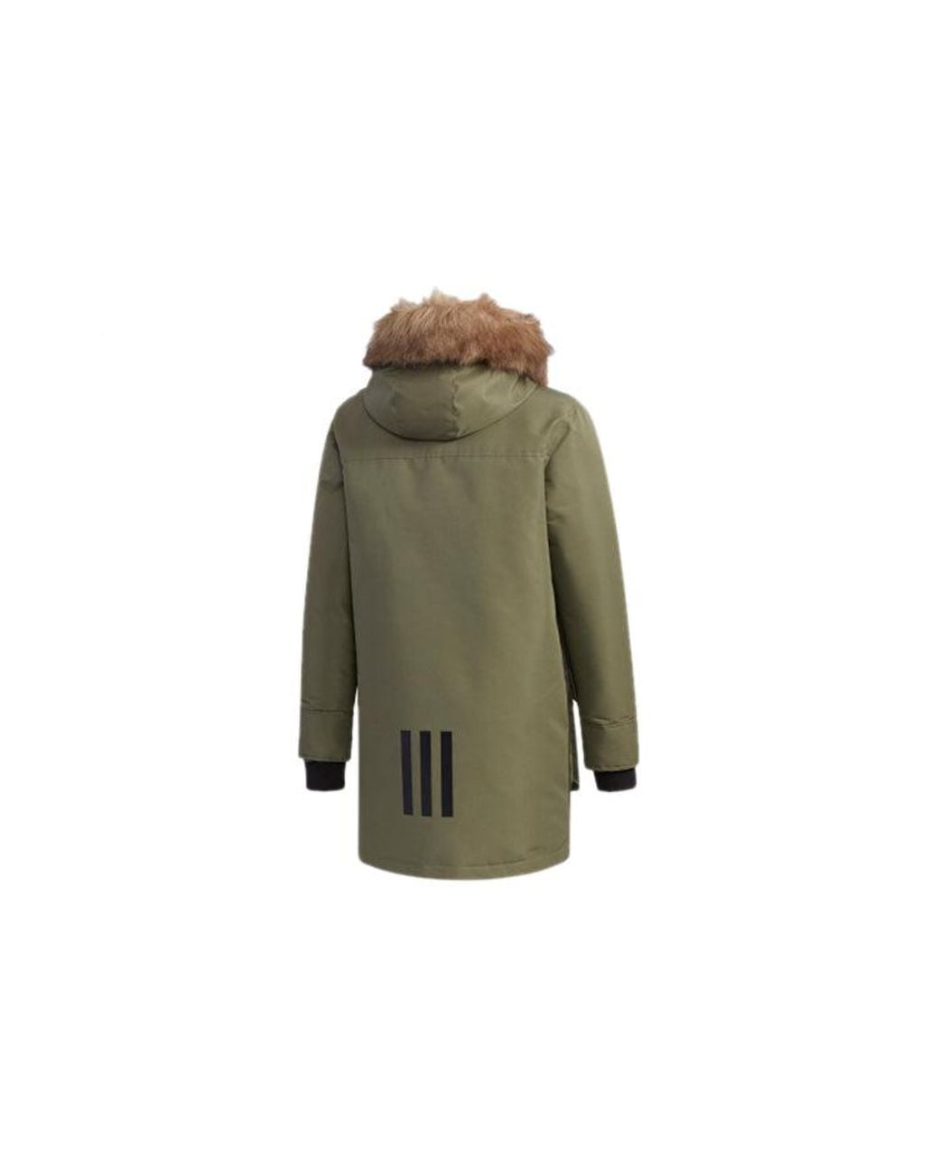 Adidas Green Neo M Strt Down Prk Sports Hooded Stay Warm Down Jacket Khaki for men
