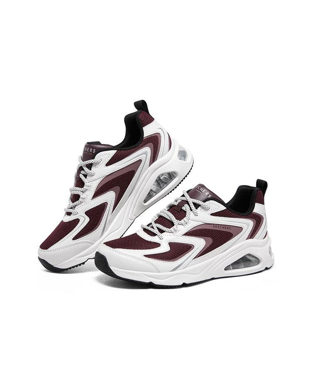 Skechers White (Wmns) Tres-Air Uno 'Street Fl-Air