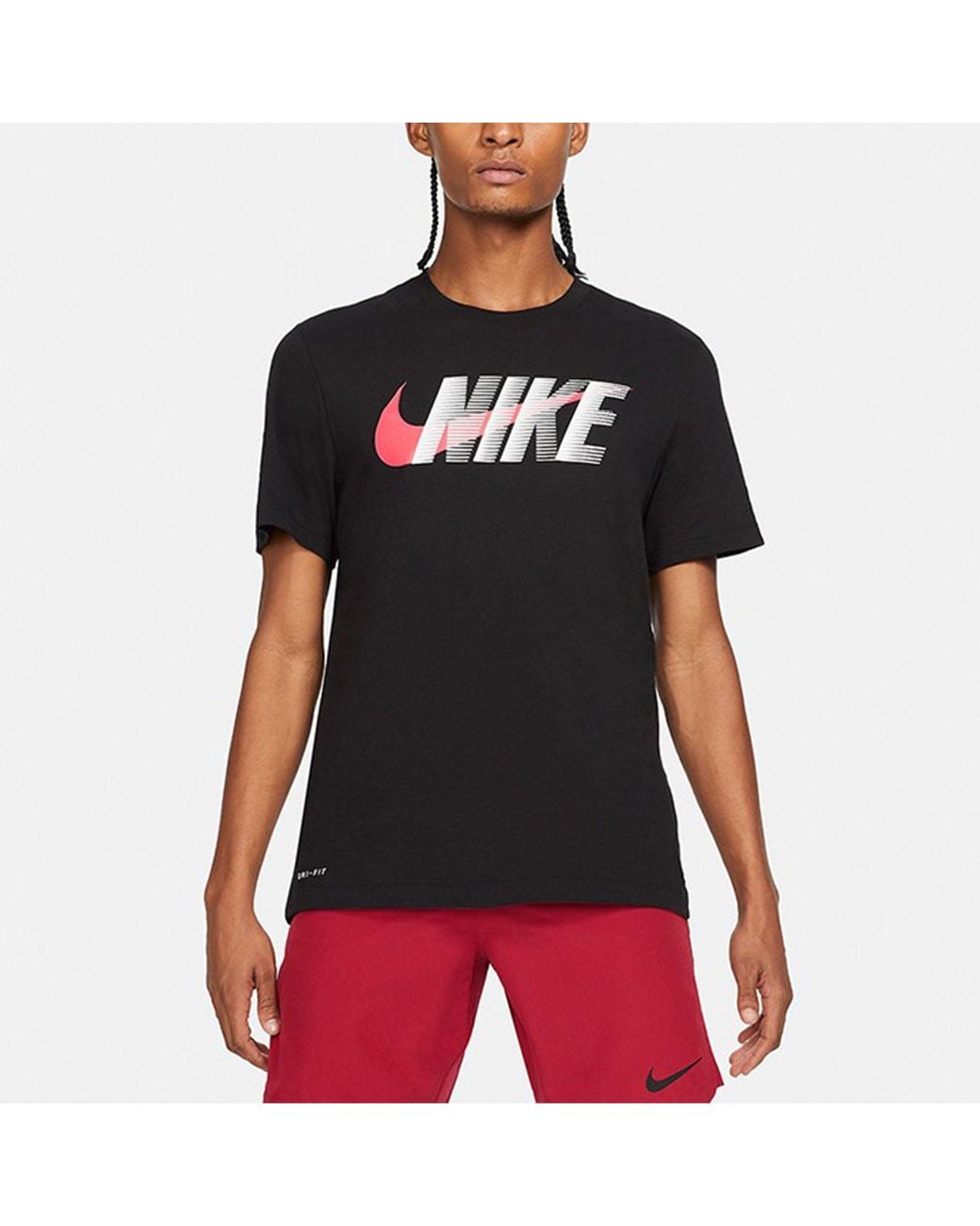 Nike Black As Nk Dfc Slub Blok Swsh Tee for men