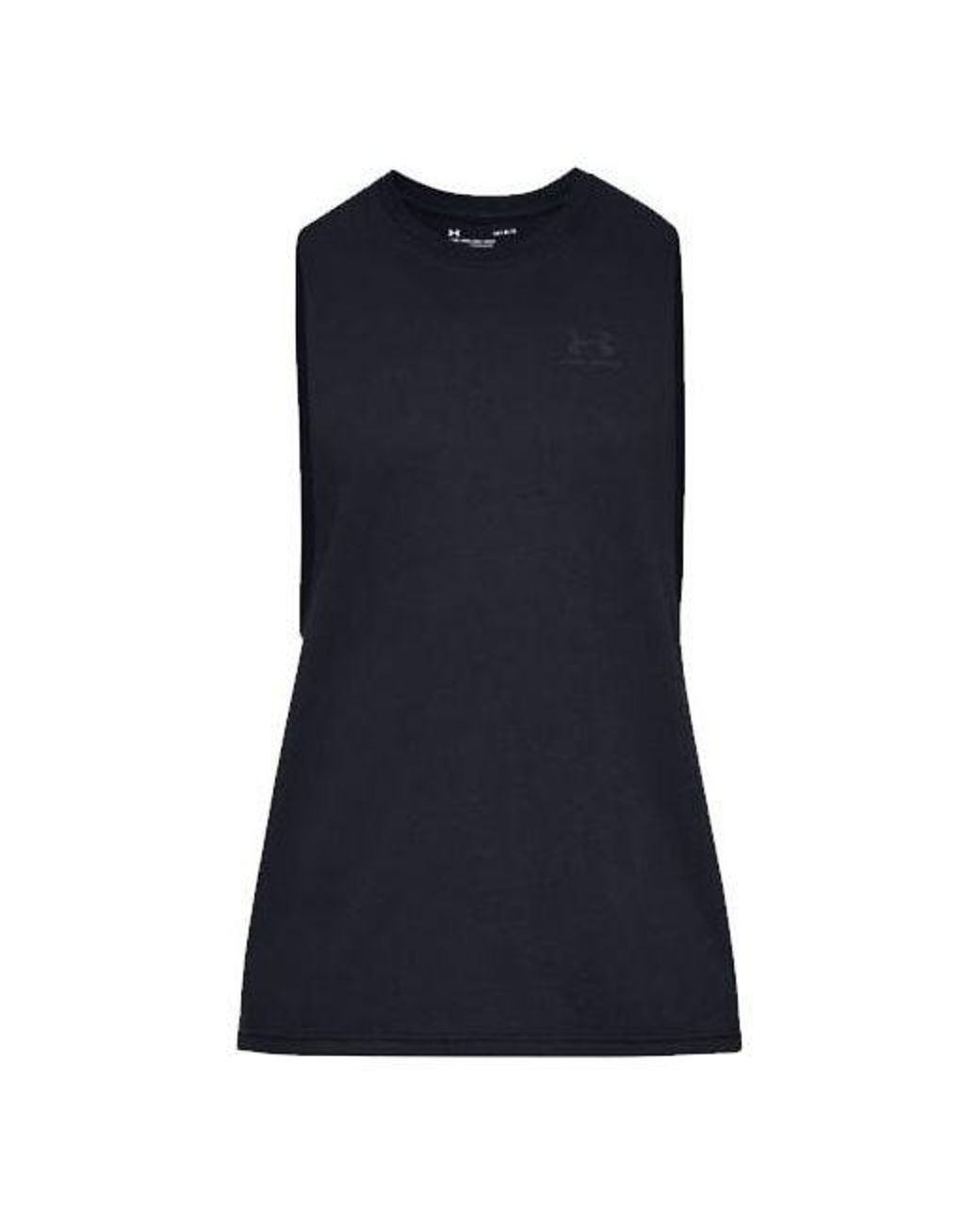 Under Armour Blue Sportstyle Left Chest Cut-Off Tank Top for men
