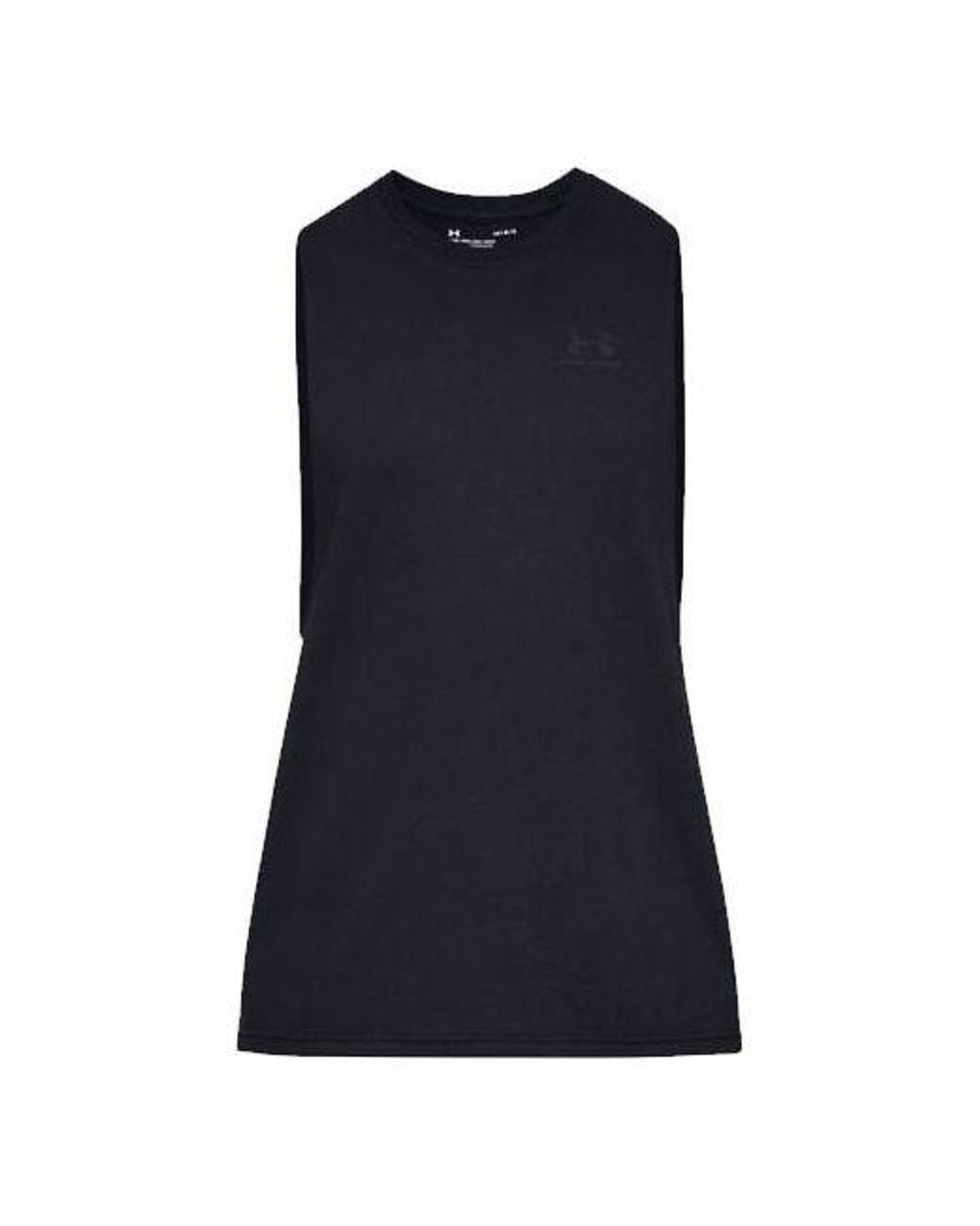 Under Armour Blue Sportstyle Left Chest Cut-Off Tank Top for men