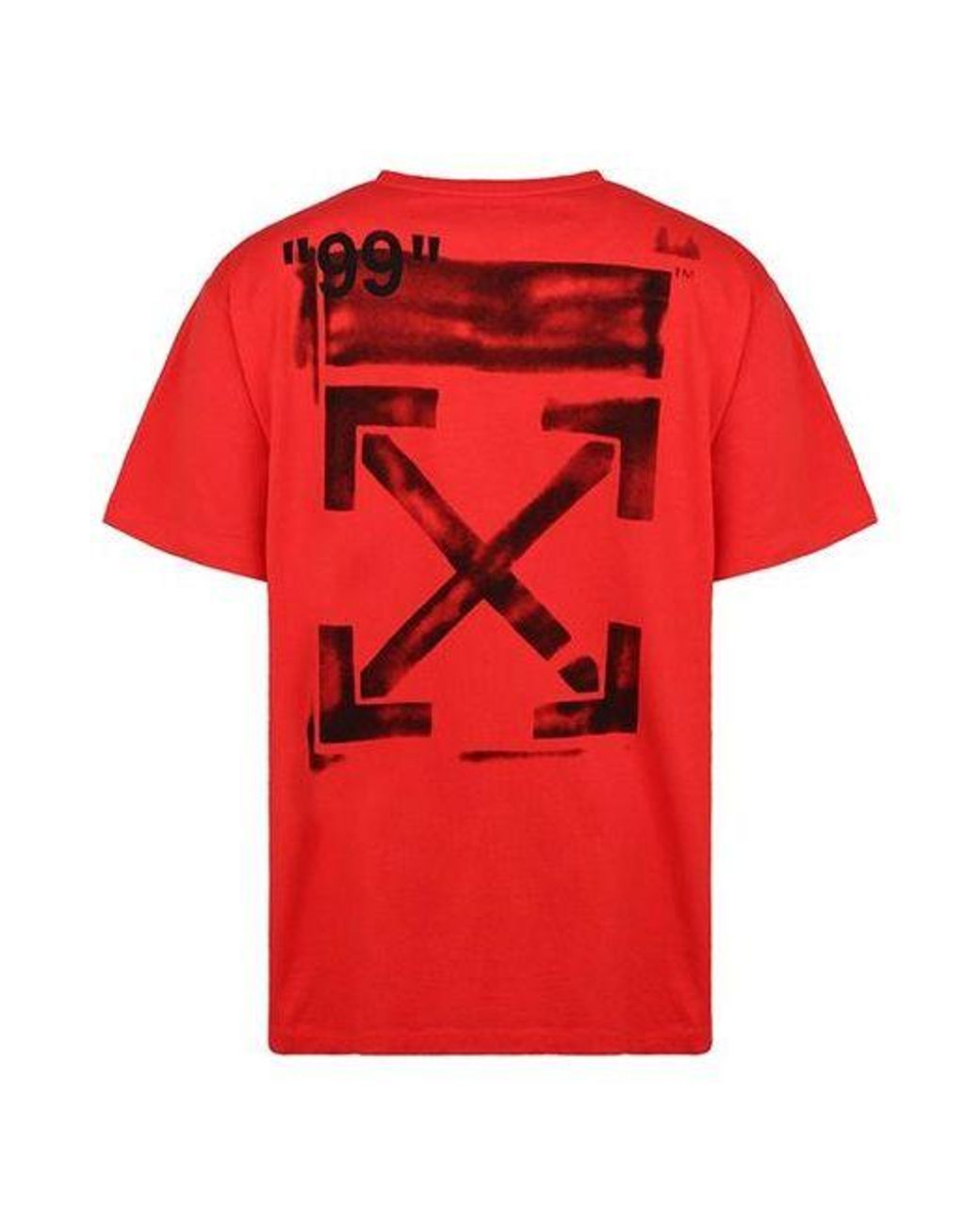 Off-White c/o Virgil Abloh Red Ss19 Crew Neck Street Style Plain Cotton Short Sleeves for men