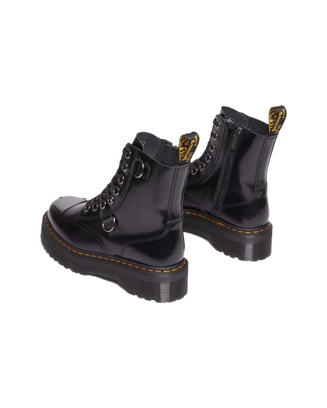 Dr. Martens Black Jadon Buttero Leather Platform Boots