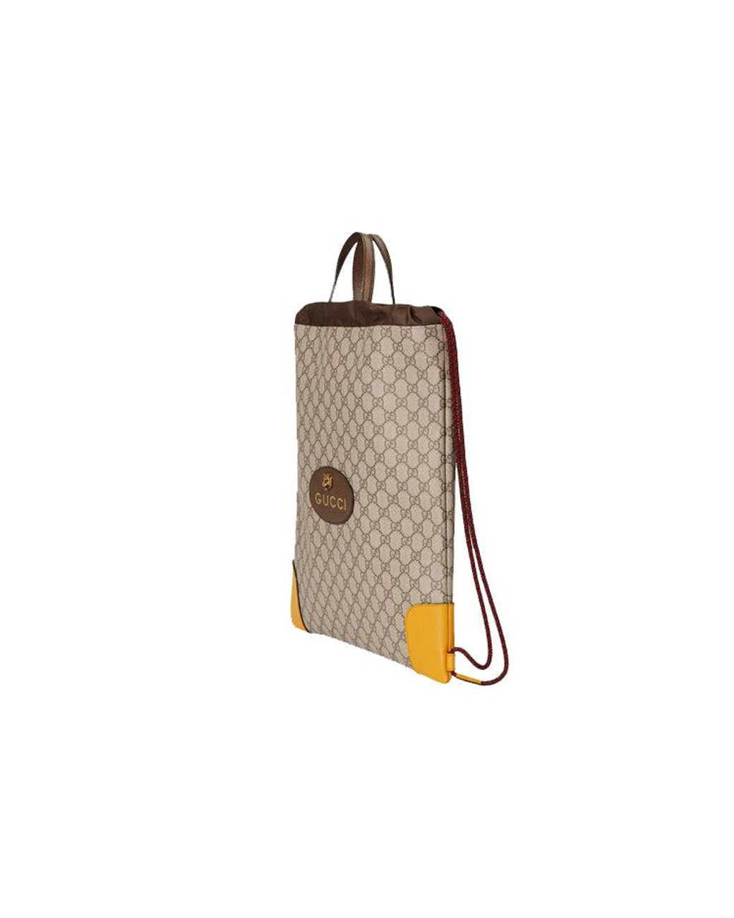 Gucci Neo Vintage Tiger Logo Canvas Drawstring Schoolbag Backpack / / Brown / | Lyst