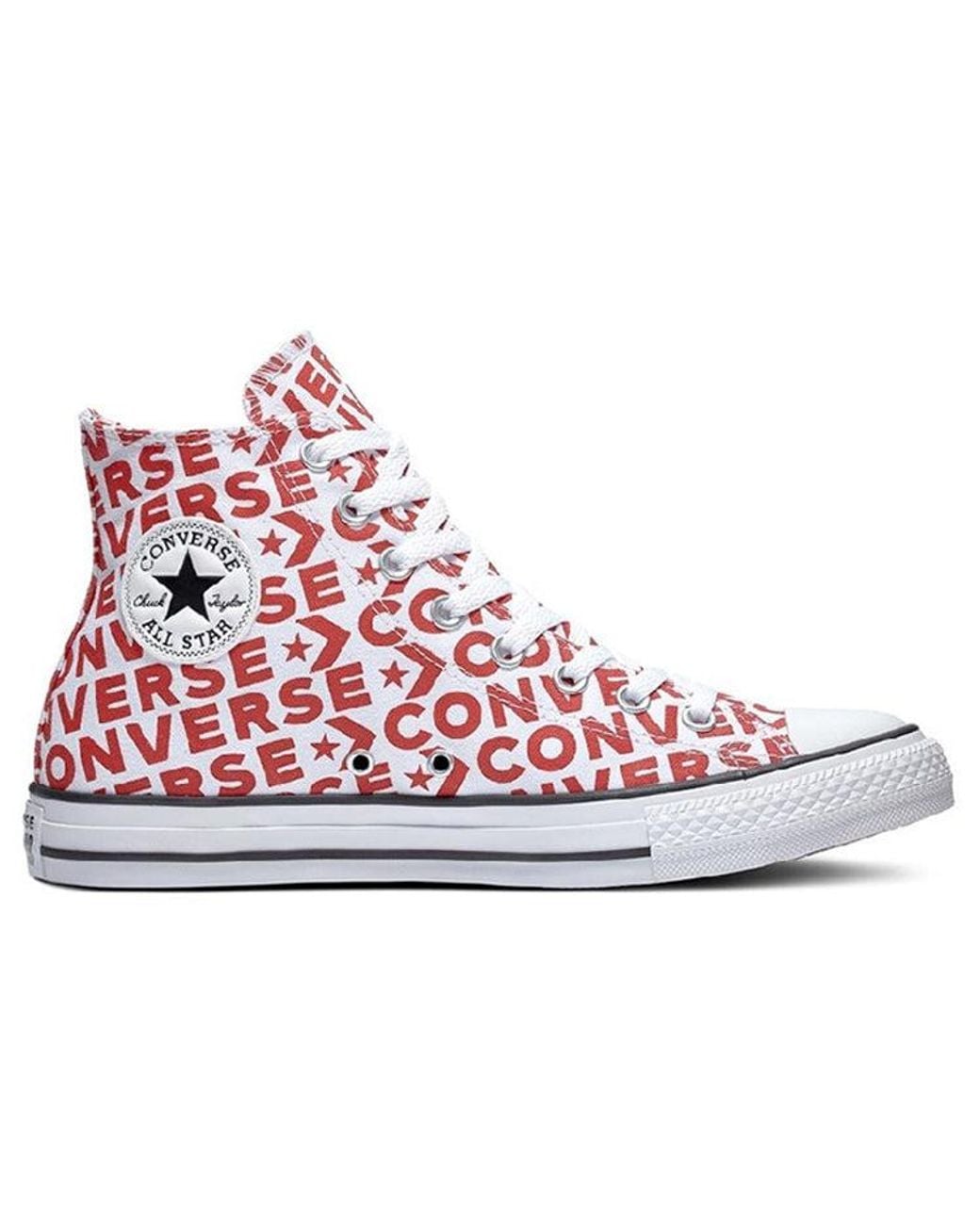 Converse Red Chuck Taylor All Star High 'Wordmark' for men