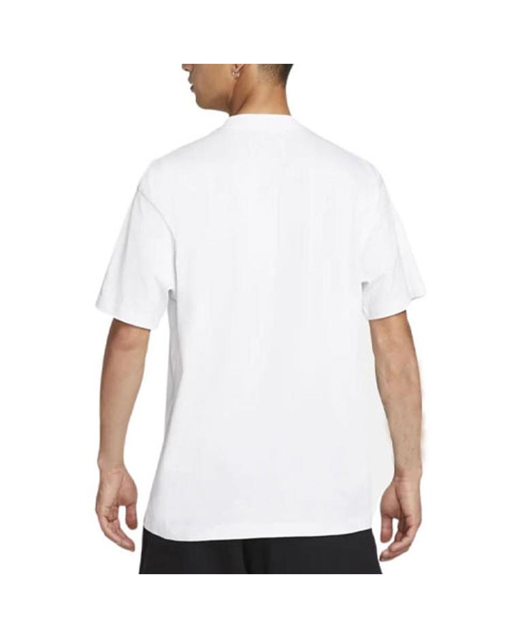 Nike White Logo Alphabet Printing Breathable Round Neck Short Sleeve T-Shirt for men