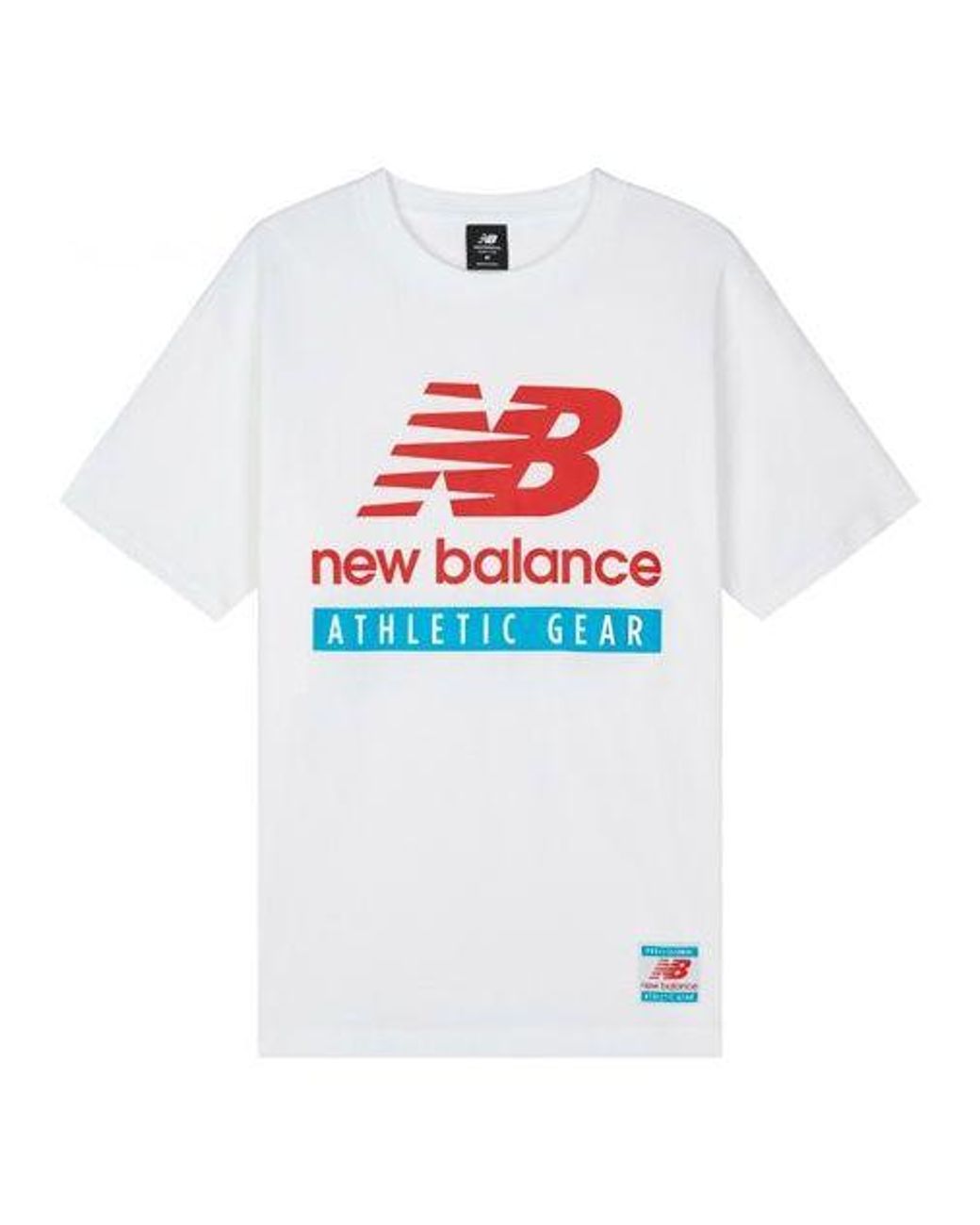 New Balance White Essentials Logo T-Shirt for men