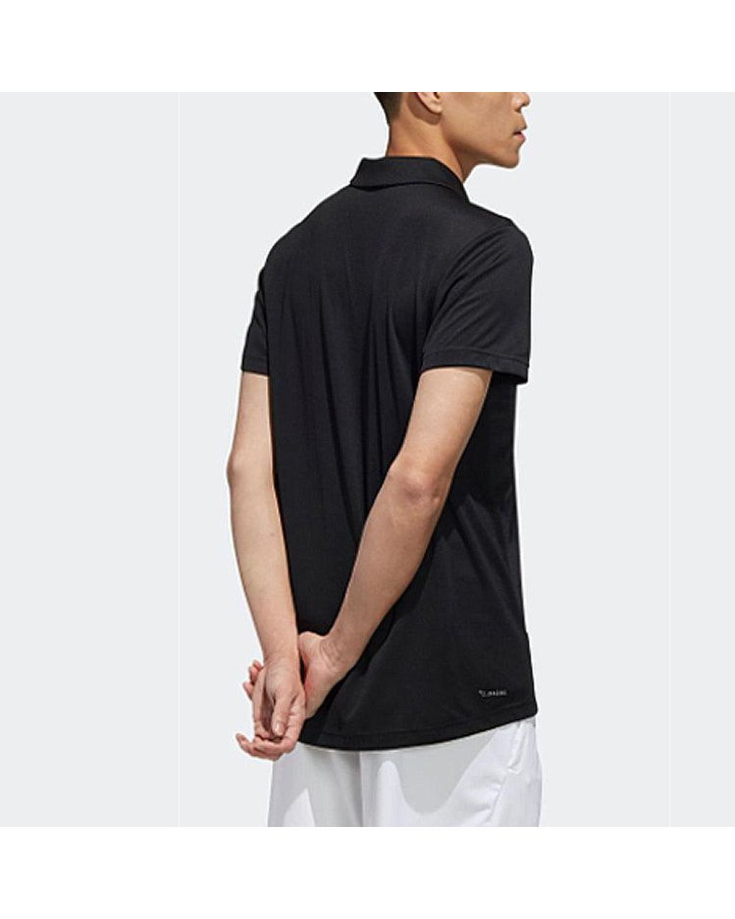 Adidas Black Training Sports Short-Sleeve Polo Shirt for men