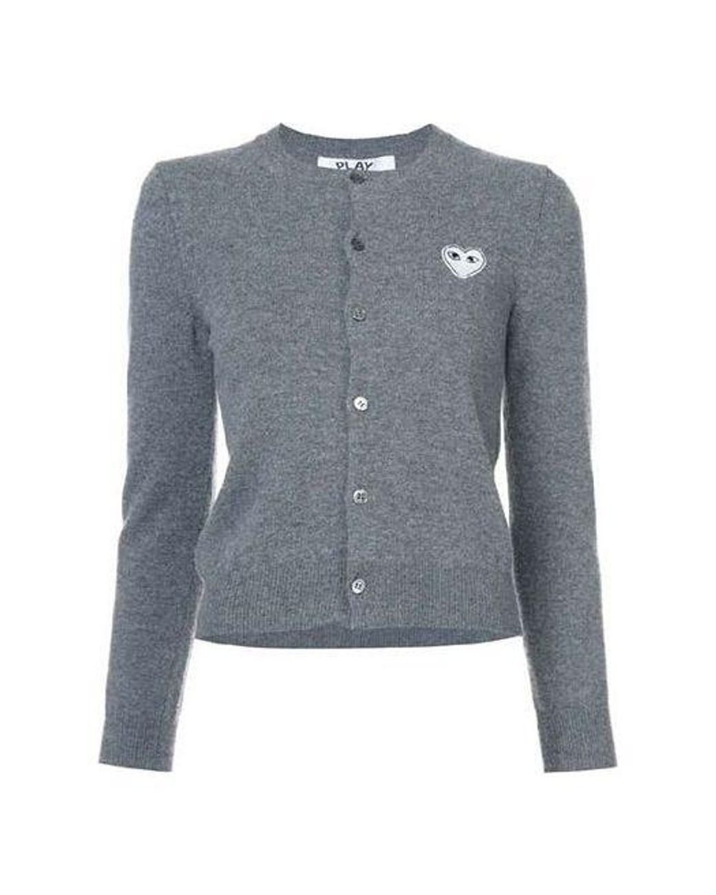 COMME DES GARÇONS PLAY Blue (Wmns) Cardigan Emblem