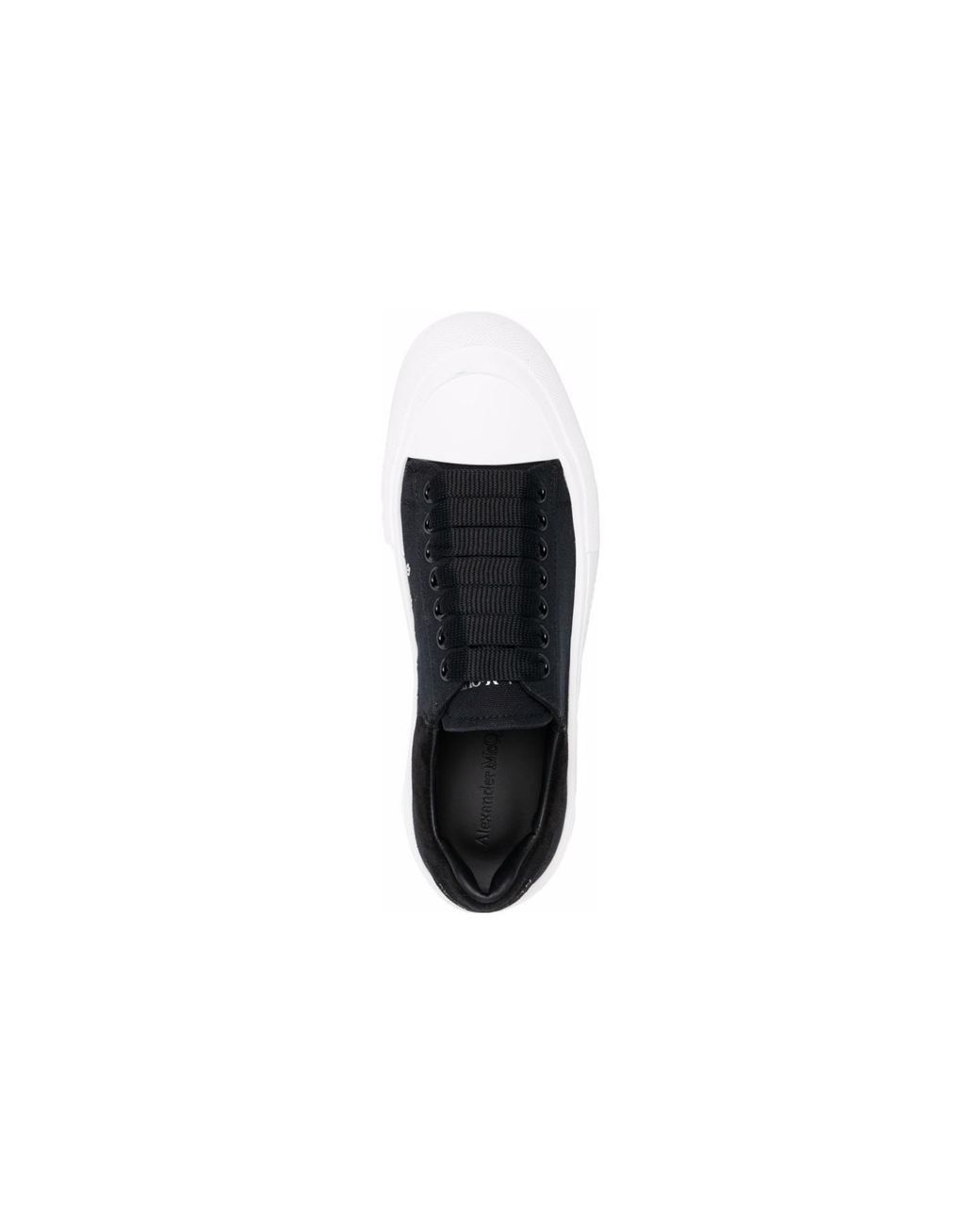 McQueen Black Deck Skate Plimsoll Lace Up Sole' for men