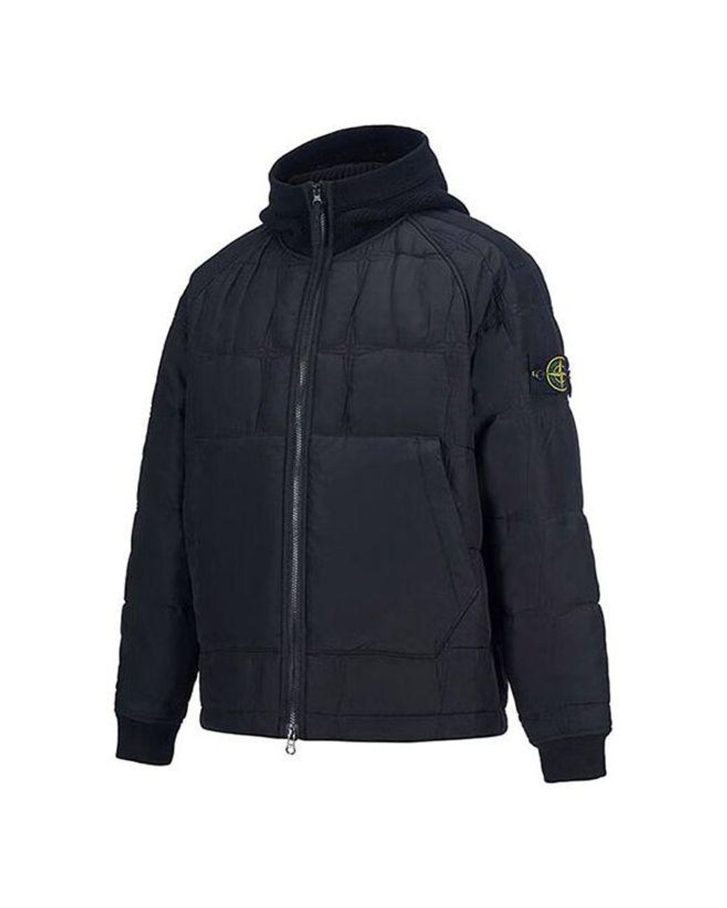 Stone Island Blue Hoody Zip-Up Jacket for men
